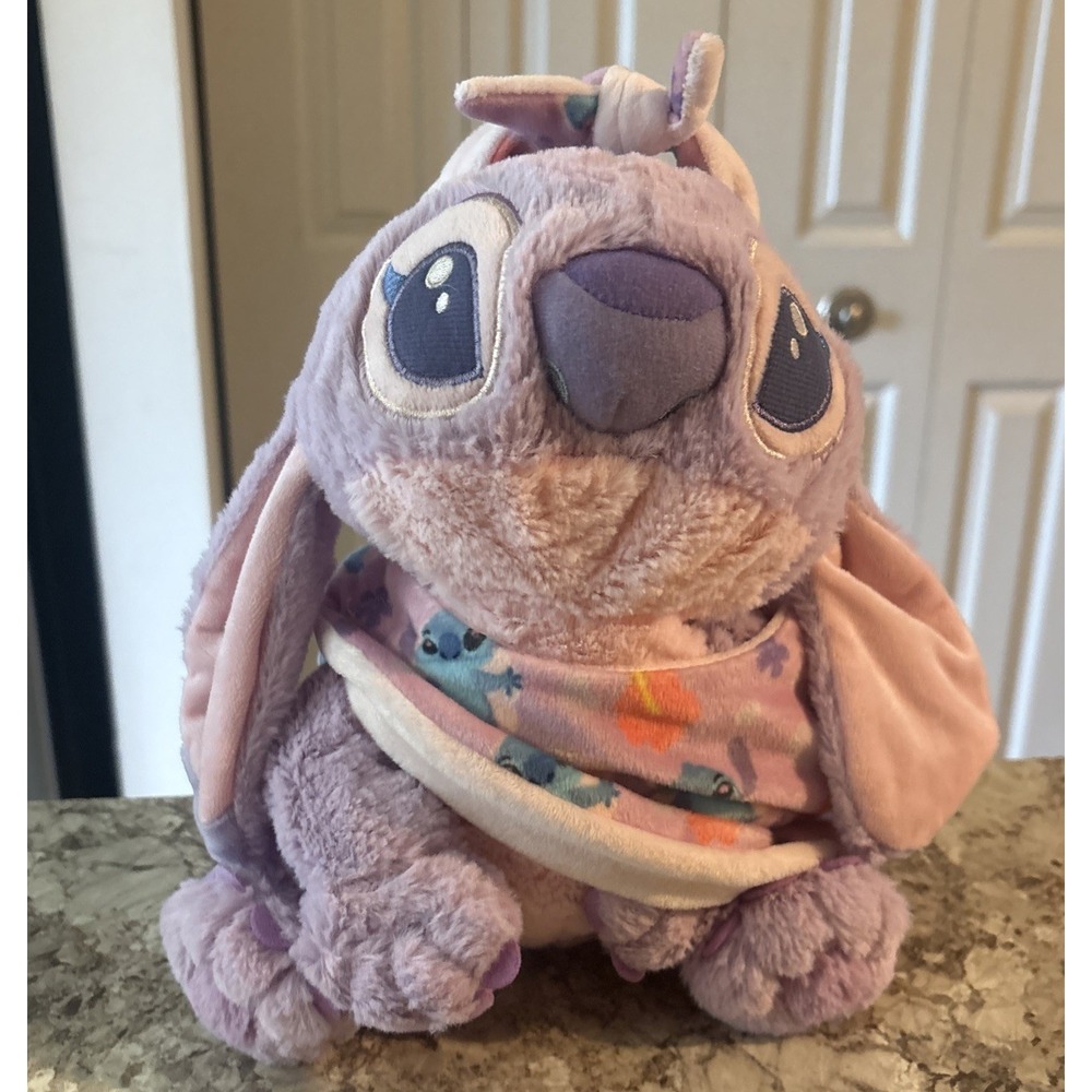Disney Parks Babies Baby Angel Blanket Pouch‎ Plush 10" Lilo & Stitch Girlfriend
